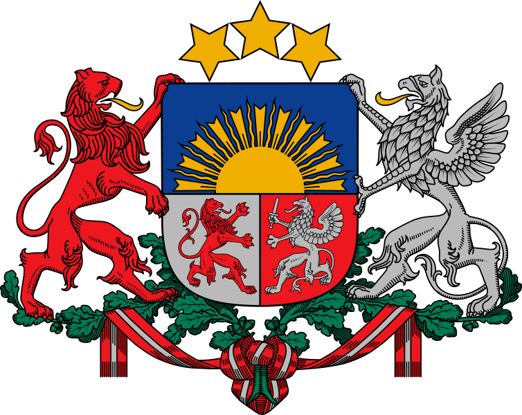 Гербът на Латвия
