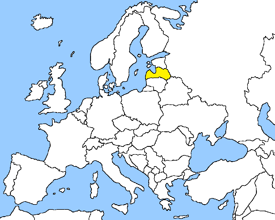 Карта на Латвия